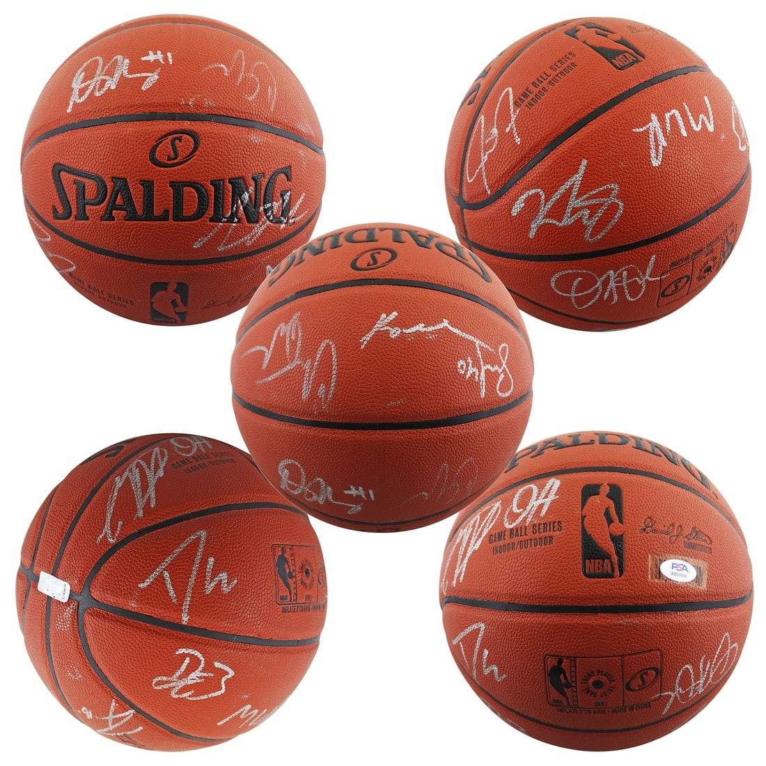 2012 Lakers (14) Bryant, Nash, Gasol +11 Signed Spalding Basketball PSA #AM04846 (1 of 8)