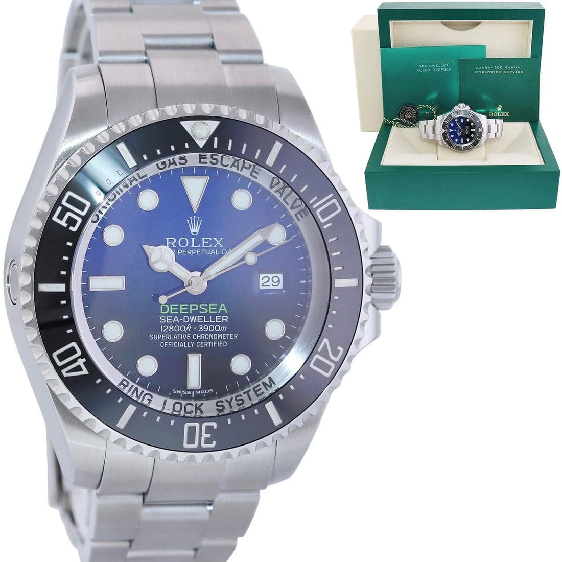 MINT 2017 Rolex Sea-Dweller Deepsea James Cameron Blue 116660 44mm Watch Box (1 of 8)