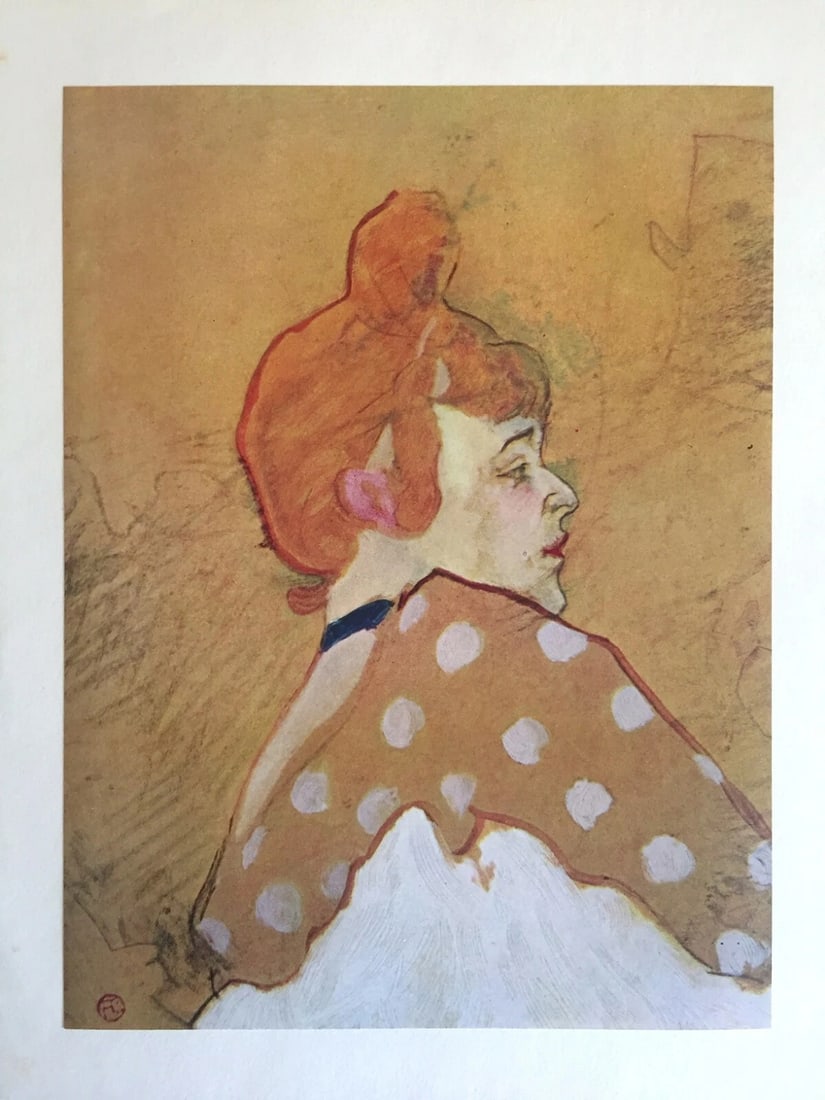 TOULOUSE LAUTREC RARE VTG 1952 LMT ED FRENCH LITHOGRAPH PRINT " LA GOULUE " 1891: Features: RARE OUT OF PRINT,Width (Inches): 7 7/8",Listed By: Dealer or Reseller,Subject: Famous Paintings/Painters,Size: Small (up to 12in.),Material: Lithograph,Height (Inches): 10 1/2",Print Surfac