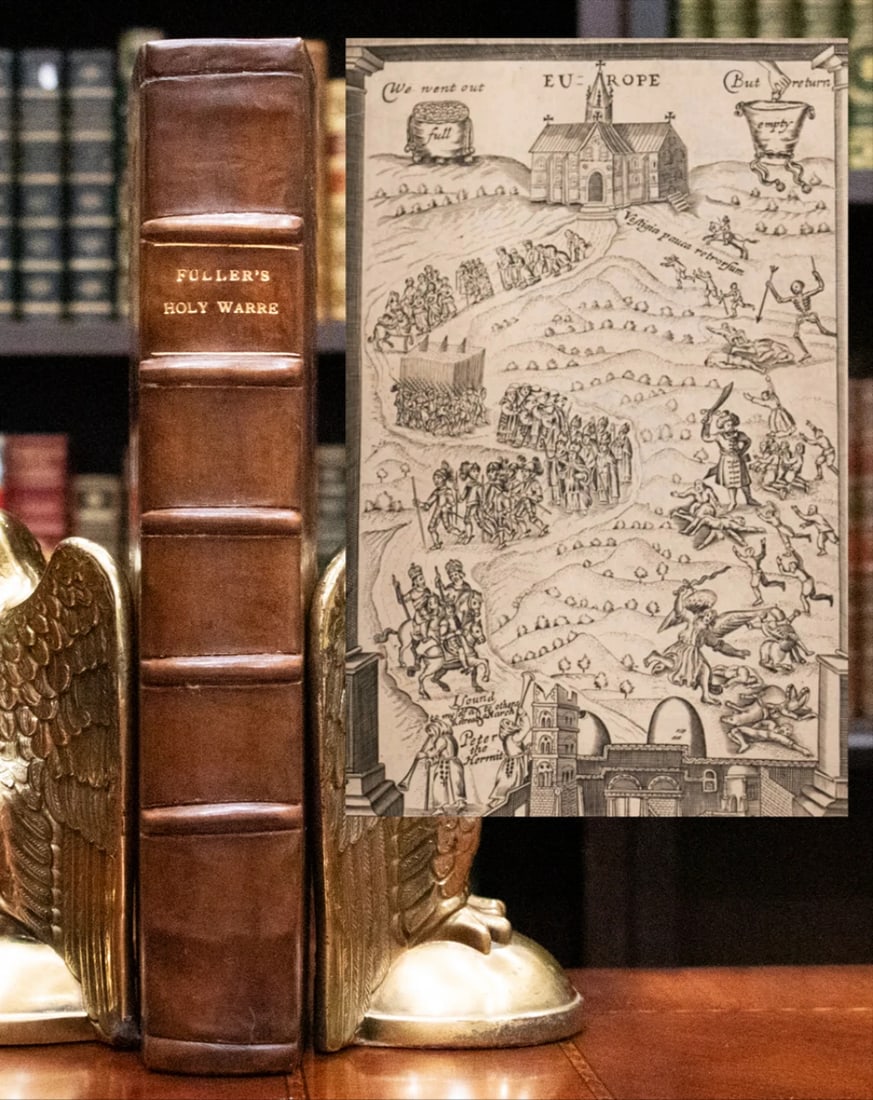1647 The Historie of the Holy Warre by Thomas Fuller Crusades Muhammed Holy War: Country of Origin: United Kingdom,Binding: Leather,Language: English,Original/Facsimile: Original,Place of Publication: London,Special Attributes: Rare, Great Condition, 378 Years Old, Folio 12, Full