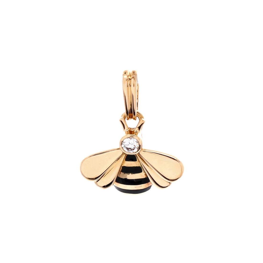 Cartier Bumble Bee Charm Necklace 18K Yellow Gold with Diamond and Enamel (1 of 3)