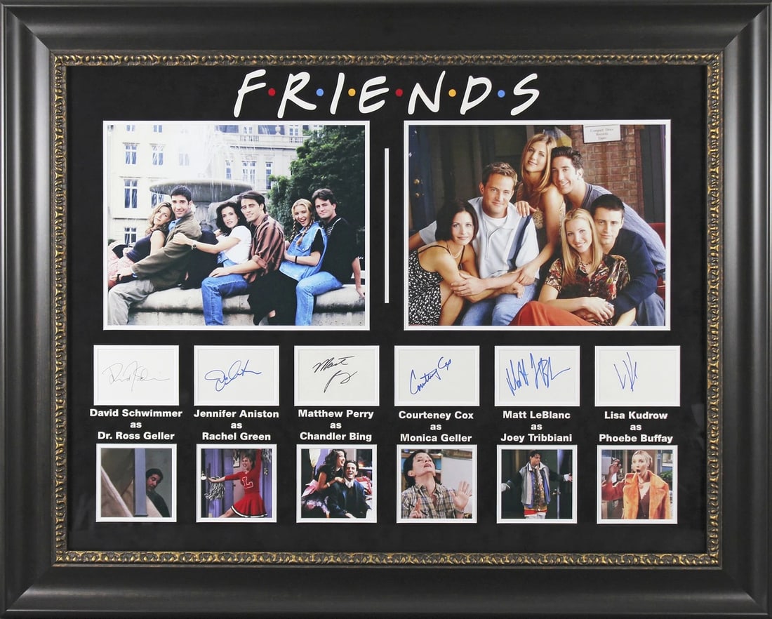 Friends (6) Perry, Aniston, Schwimmer, Cox +2 Signed Framed Display BAS (1 of 11)