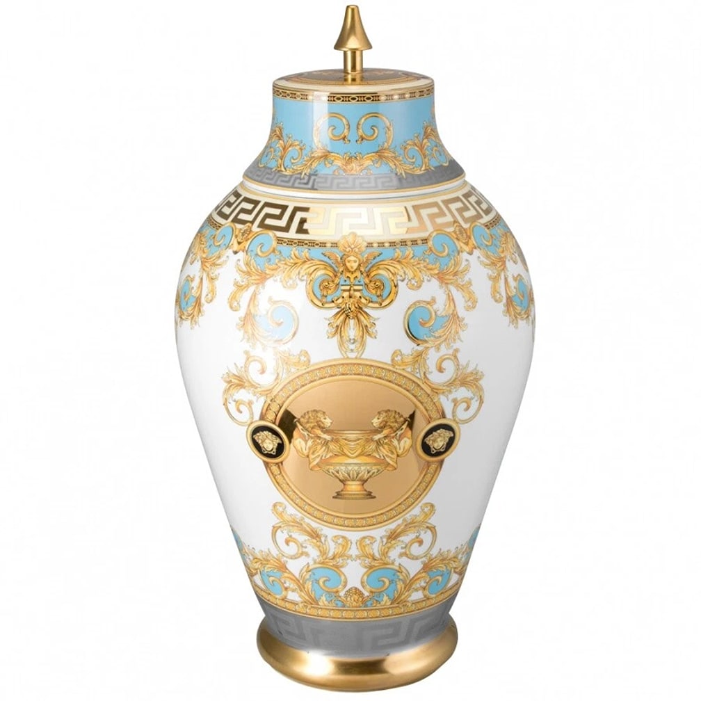Versace Rosenthal Prestige Gala Le Bleu Vase with Lid 76 cm (29.92"): Condition: New: A brand-new, unused, unopened, undamaged item in its original packaging (where packaging is applicable).,Type: Art Vase,Brand: Versace,Material: Porcelain,Country of Origin: Italy