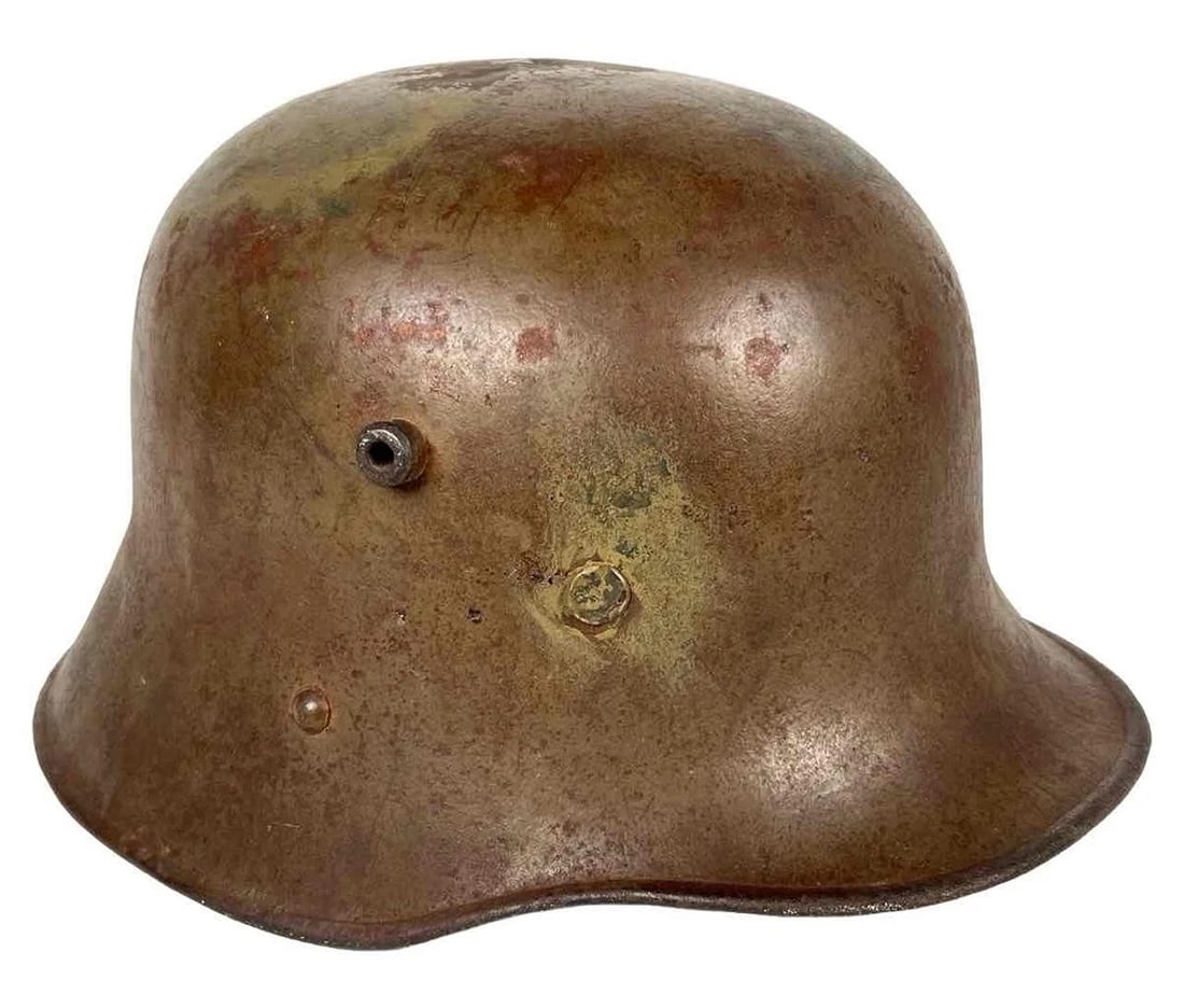 WWI Austrian Model 16 Combat Helmet Makers Mark Original Liner Serial 3GB66 1916 (1 of 14)