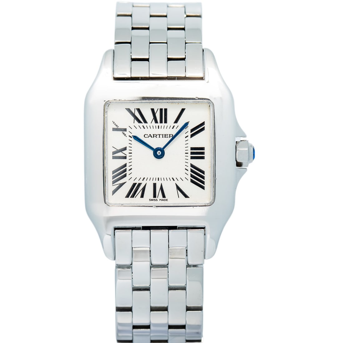 Cartier Santos Demoiselle 2701 W25065Z5 SS White Dial Quartz Women's Watch 26mm (1 of 2)