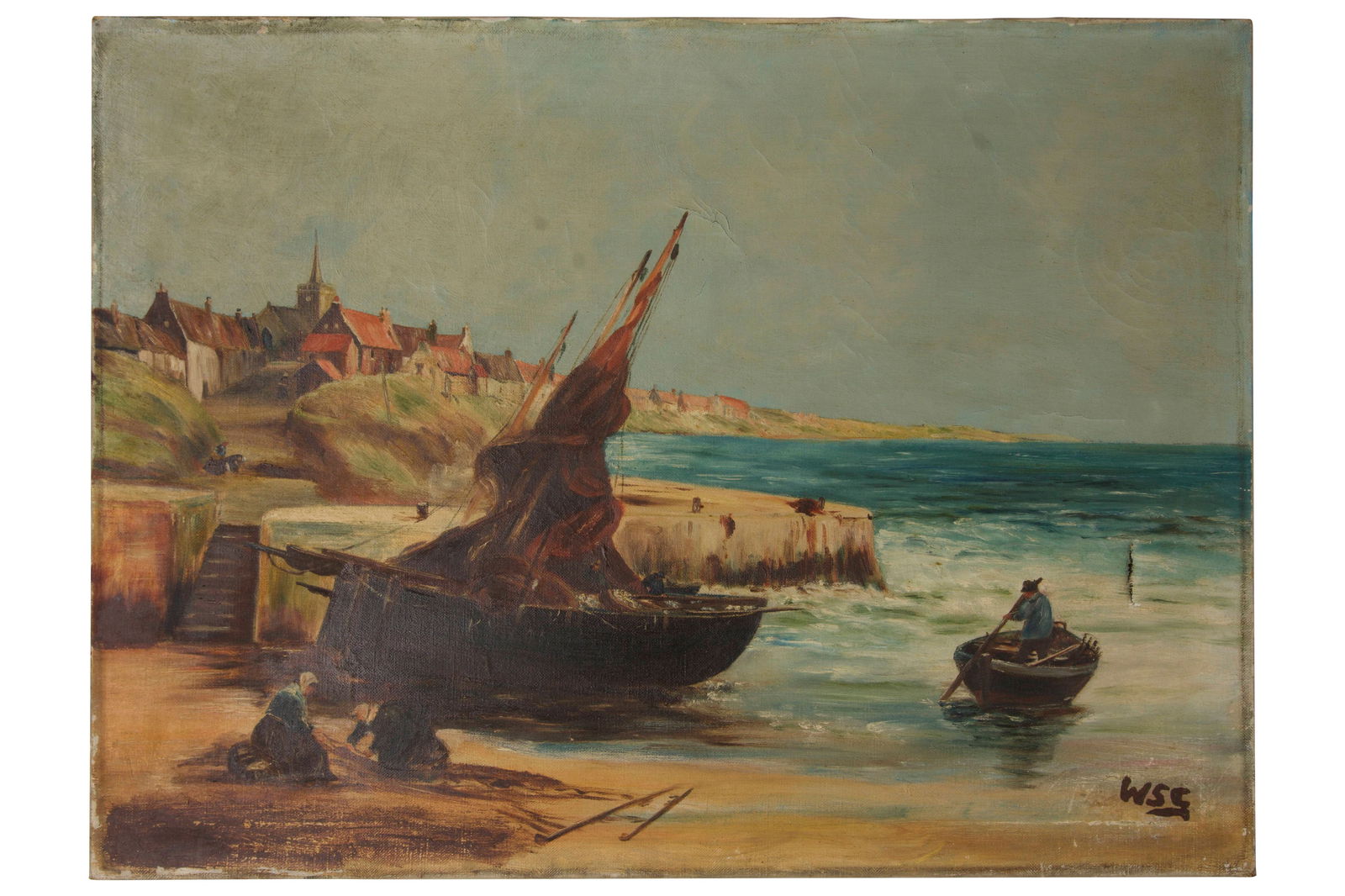 Winston Churchill Hand Signed painting 18x24 with Gallery Stamps: Winston Churchill Hand Signed painting 18x24 with Gallery Stamps