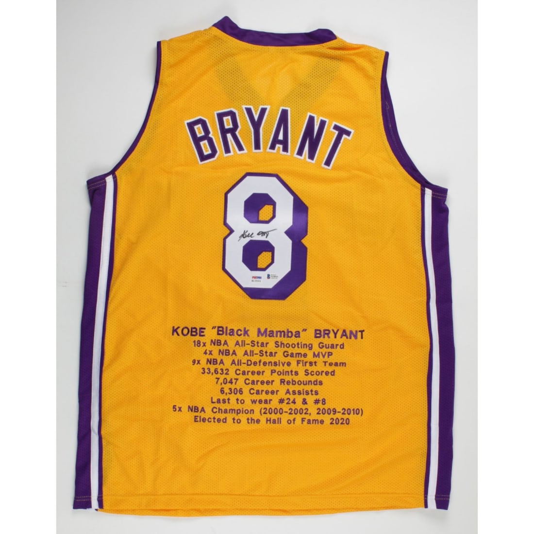 Kobe Bryant Signed Jersey (Beckett LOA & PSA COA) (1 of 3)