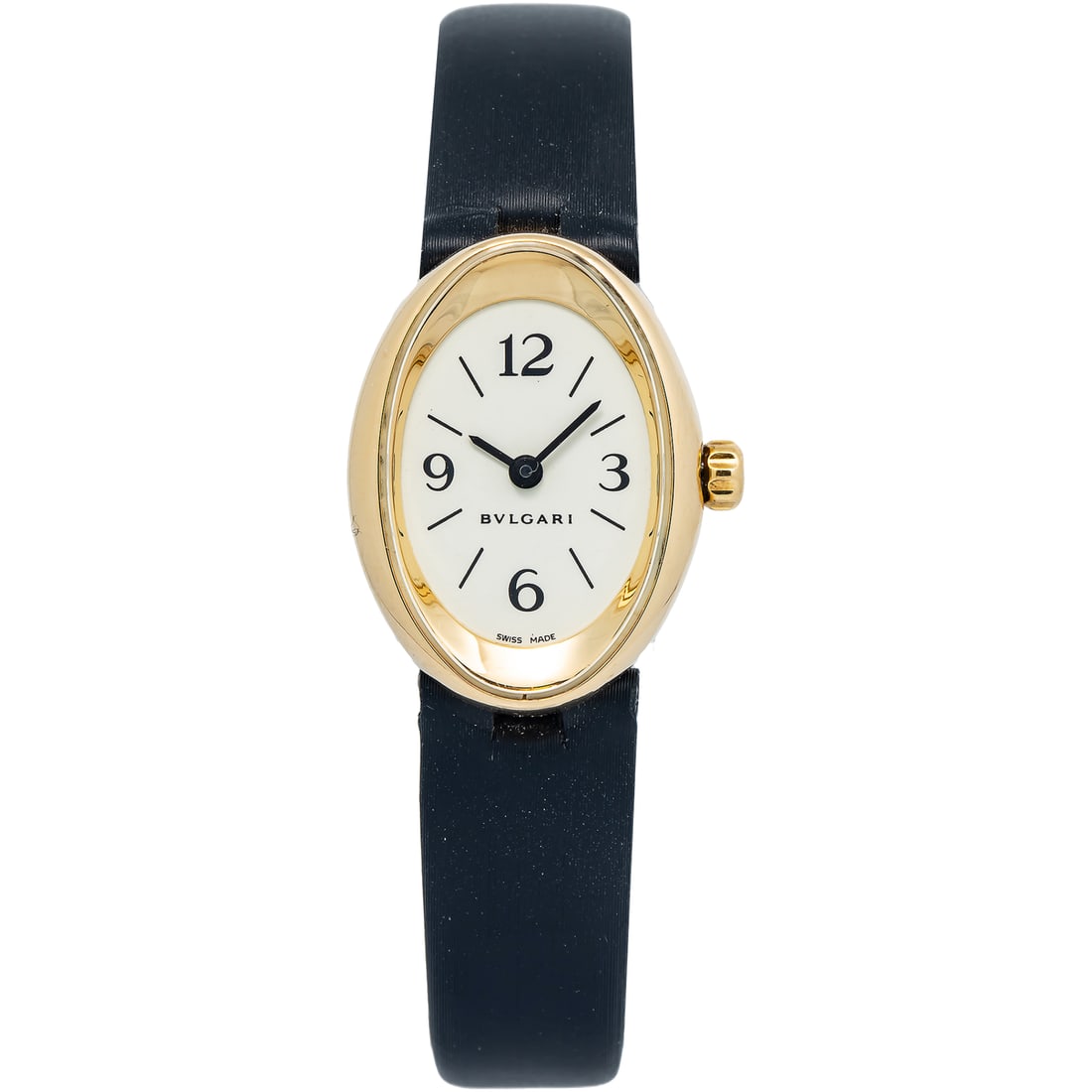 Bvlgari Ovale OV27G Baignoire 18k Yellow White Dial Quartz Women's Watch 20mm: Bvlgari Ovale OV27G Baignoire 18k Yellow White Dial Quartz Women's Watch 20mm