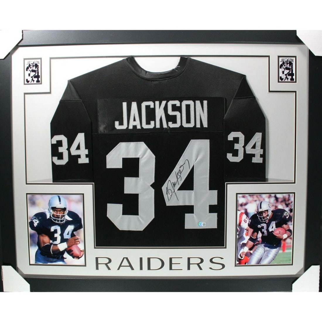 BO JACKSON Autographed Jersey in 35x43 Frame- Beckett/BAS (1 of 1)