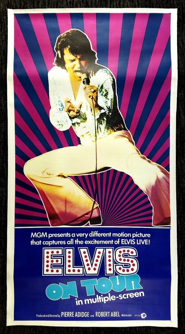 ELVIS PRESLEY ON TOUR ? CineMasterpieces 1972 VINTAGE ROCK ORIGINAL MOVIE POSTER (1 of 1)