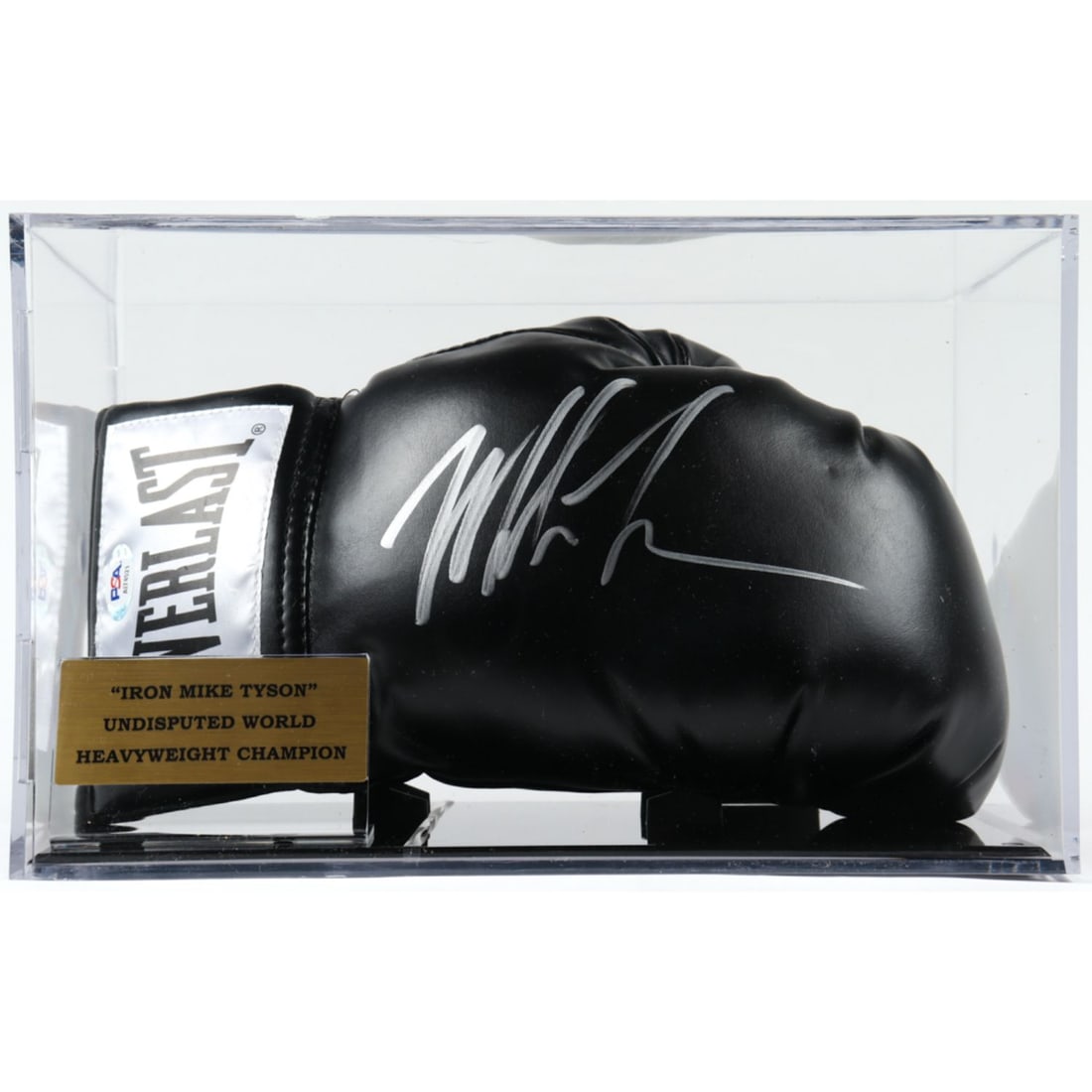 Mike Tyson Signed Everlast Boxing Glove With Display Case (PSA COA) (1 of 1)
