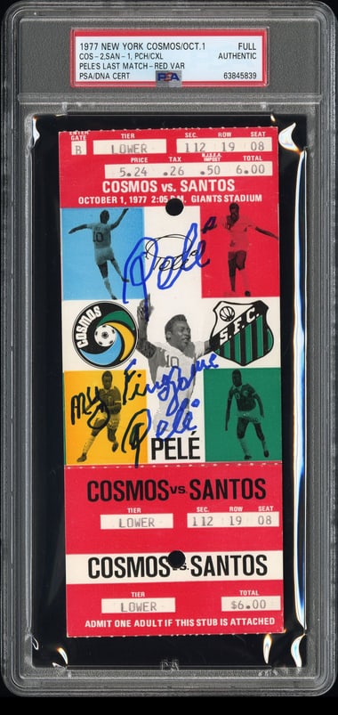 Pele Final Game Double Signed Inscribed (1 of 1)