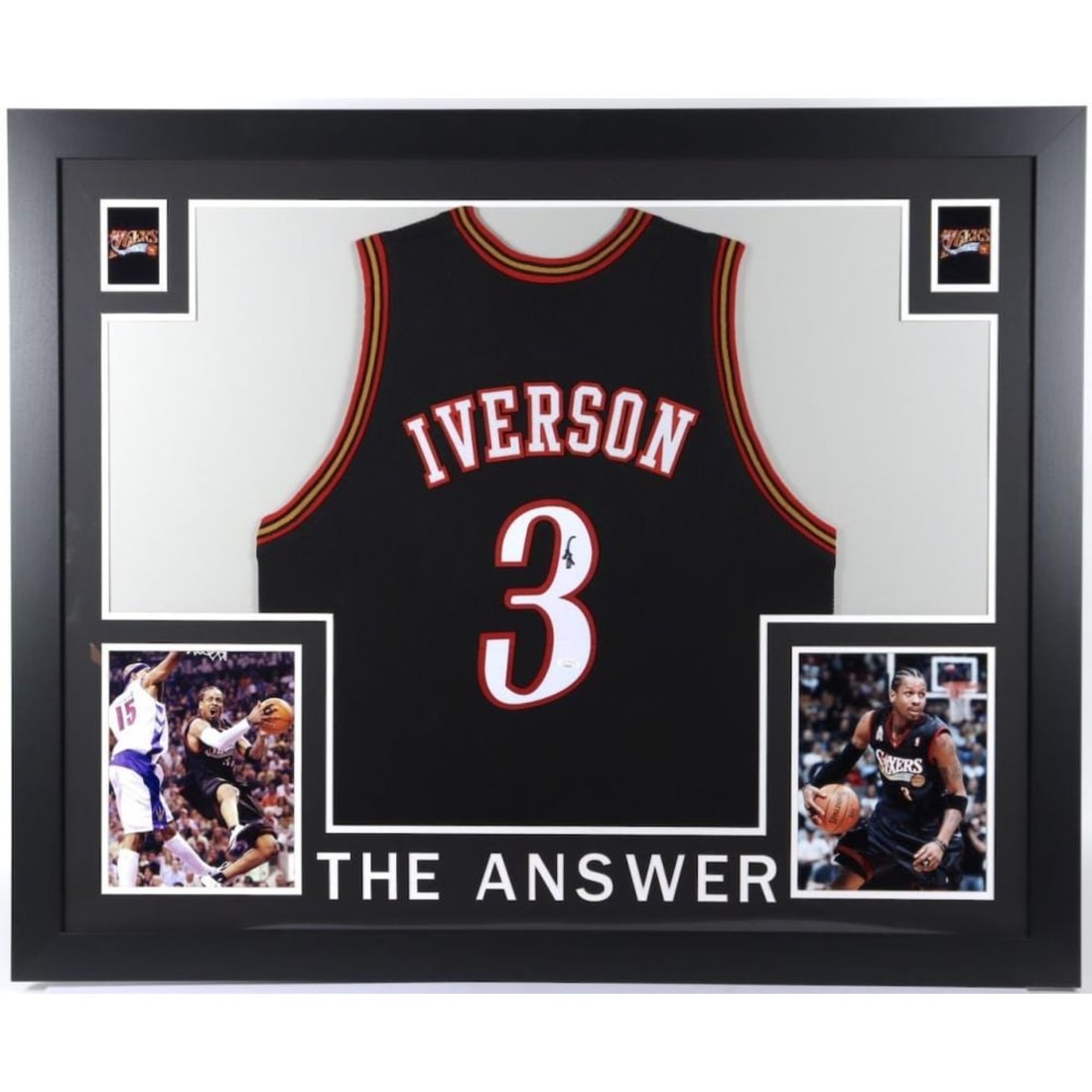 Allen Iverson Signed Custom Framed Jersey (JSA COA) (1 of 1)