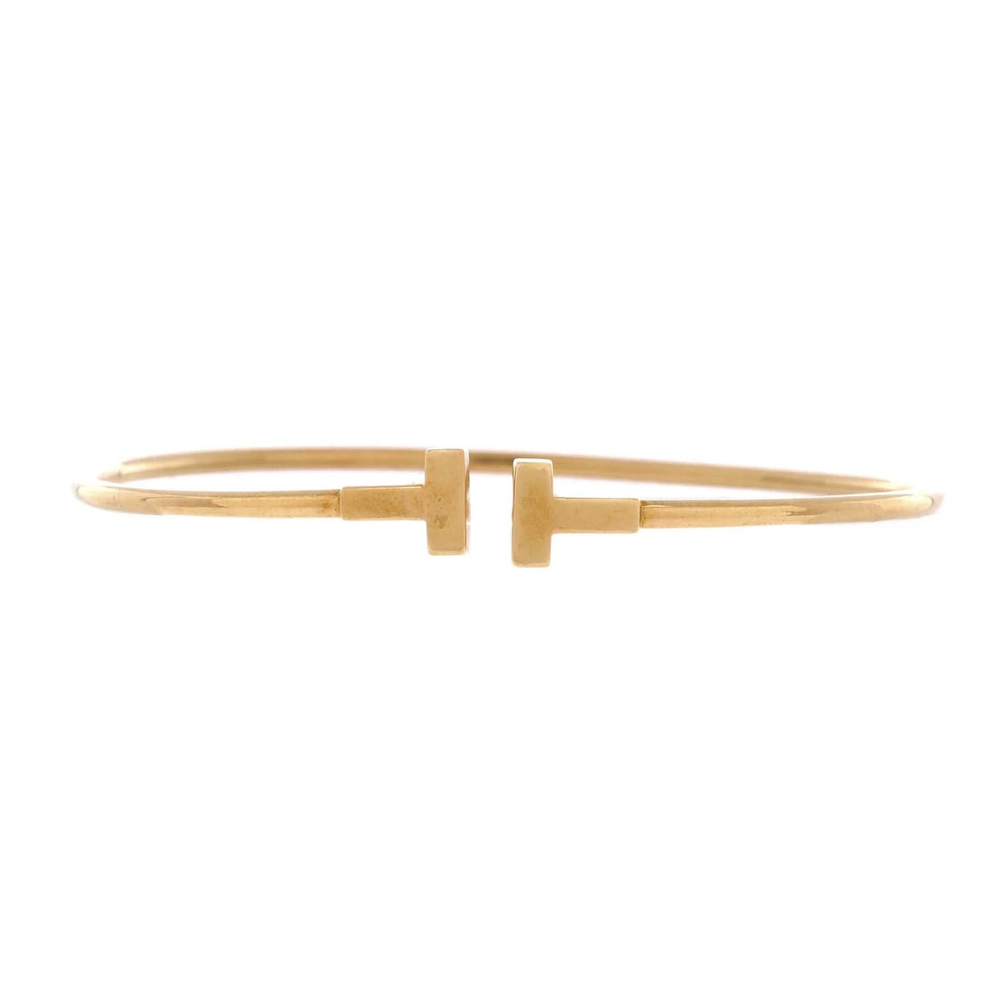 Tiffany & Co. T Wire Bracelet 18K Yellow Gold Narrow (1 of 3)