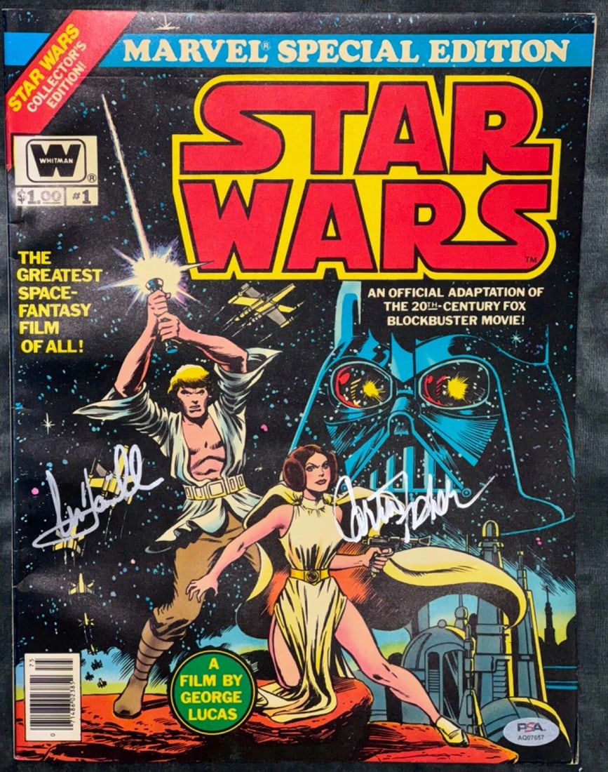 RARE~ Carrie Fisher + Mark Hamill Dual Signed Star Wars Collectors Edition Marvel Special Edition (1 of 12)