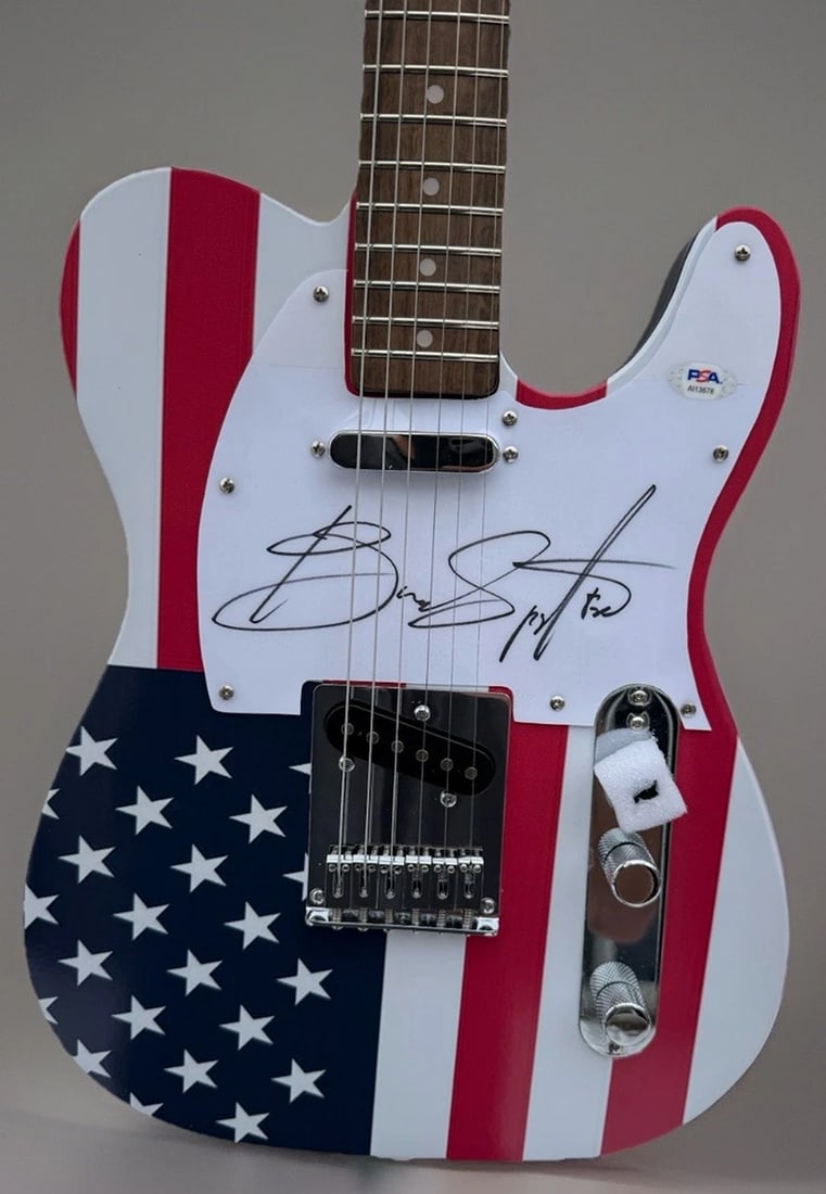 Bruce Springsteen Signed Custom Guitar (PSA LOA) (1 of 6)