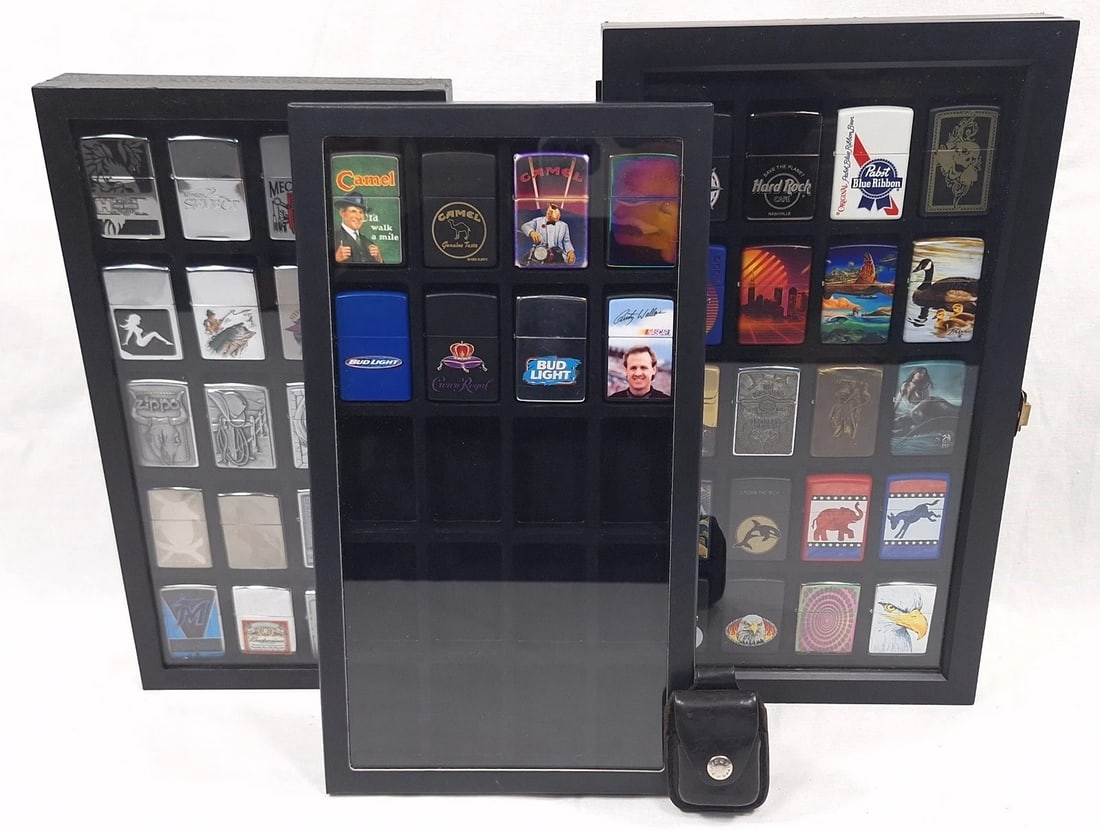 Lot of 45+ Zippo Lighters + Dsisplay Cases ~(Vintage To Modern)~ (1 of 12)