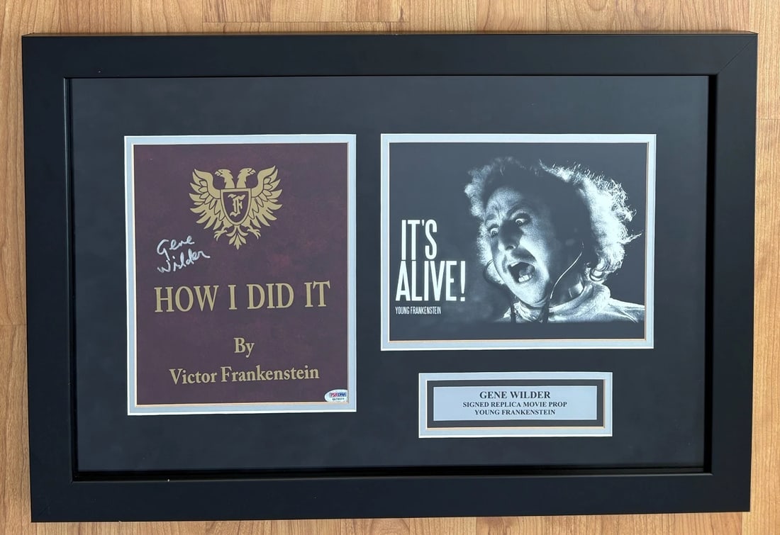 Gene Wilder Signed Young Frankenstein Framed Replica Movie Prop (PSA COA) (1 of 10)