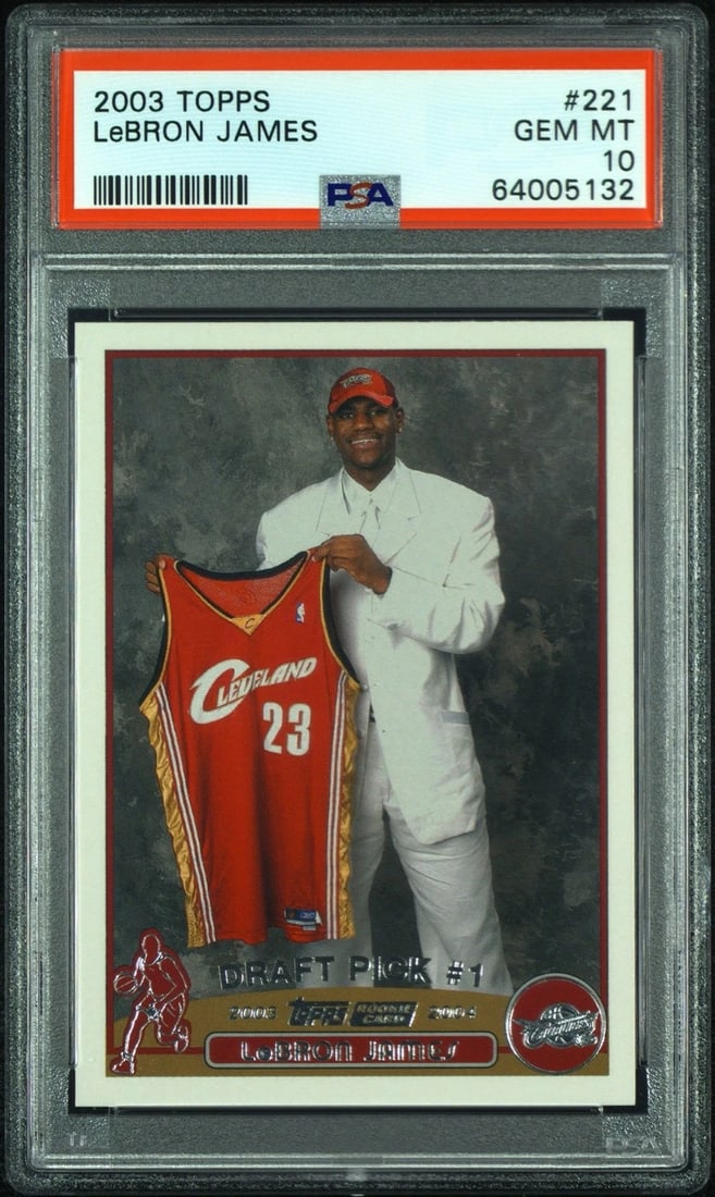 LeBron James 2003 Topps #221 Rookie Card (PSA 10) (1 of 2)