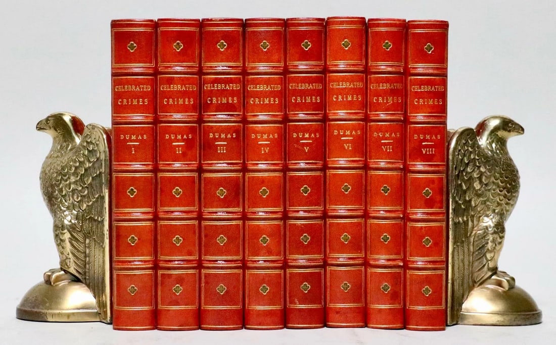 1895 Celebrated Crimes Alexander Dumas **SIGNED** ALS Limited Edition Fine: Country of Origin: United States,Author: Alexandre Dumas,Binding: Fine Binding,Language: English,Original/Facsimile: Original,Place of Publication: Philadelphia,Publisher: George Barrie,Region: North