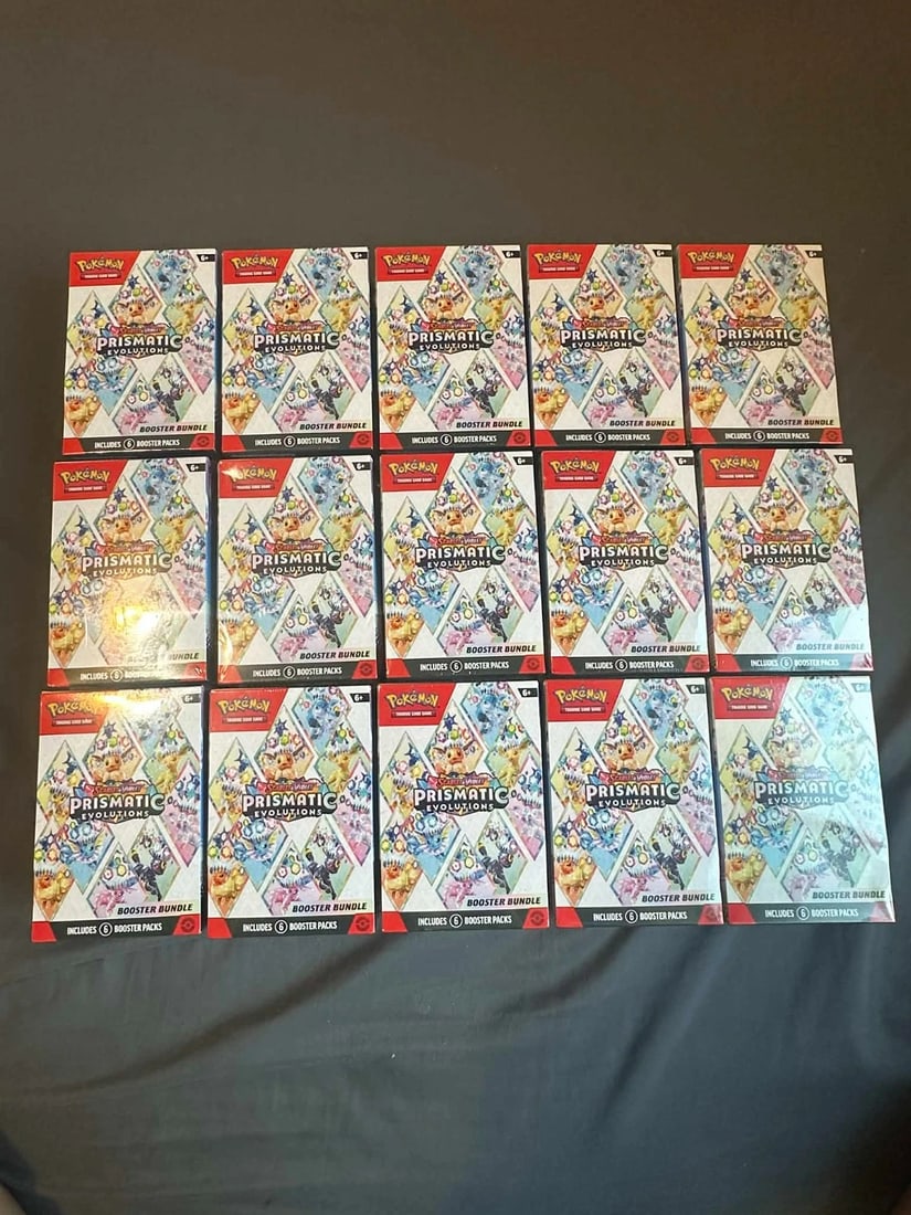 Pokémon TCG Prismatic Evolutions Booster Bundles Lot Of 15 Factory Sealed New (1 of 1)