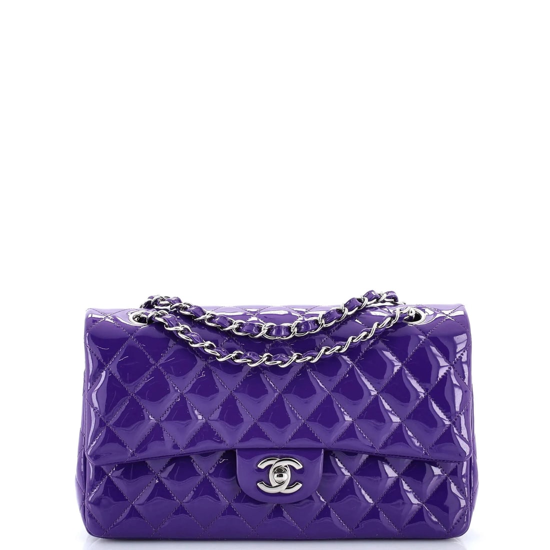 Chanel Classic Double Flap Bag Quilted Patent Medium (1 of 5)
