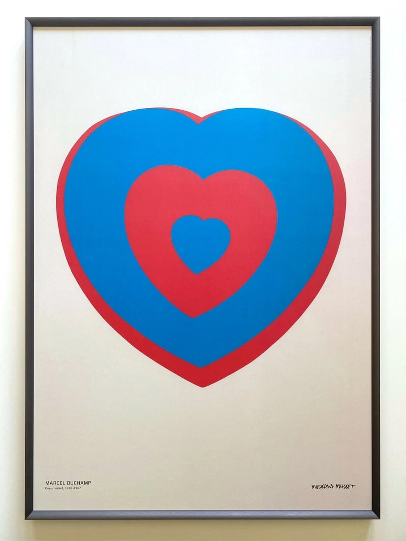 MARCEL DUCHAMP LITHOGRAPH PRINT FRAMED MODERNIST POSTER " COEUR VOLANT " 1936: Condition: New: A brand-new, unused, unopened, undamaged item (including handmade items). See the seller's listing for full details. ,Artist: Marcel Duchamp,Unit of Sale: Single-Piece Work,Size: Large