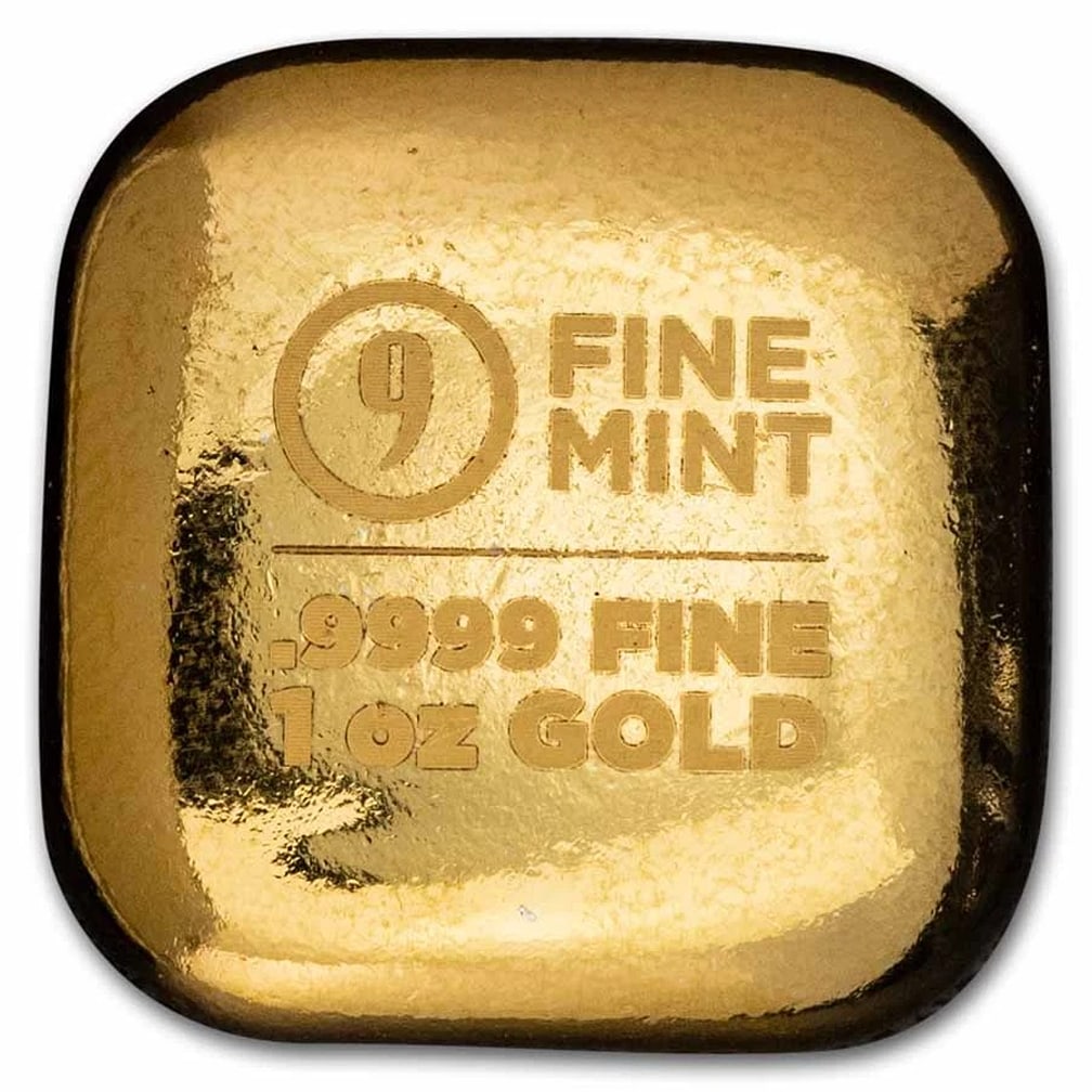 1 oz Gold Bar - 9FM Gold Button (1 of 4)