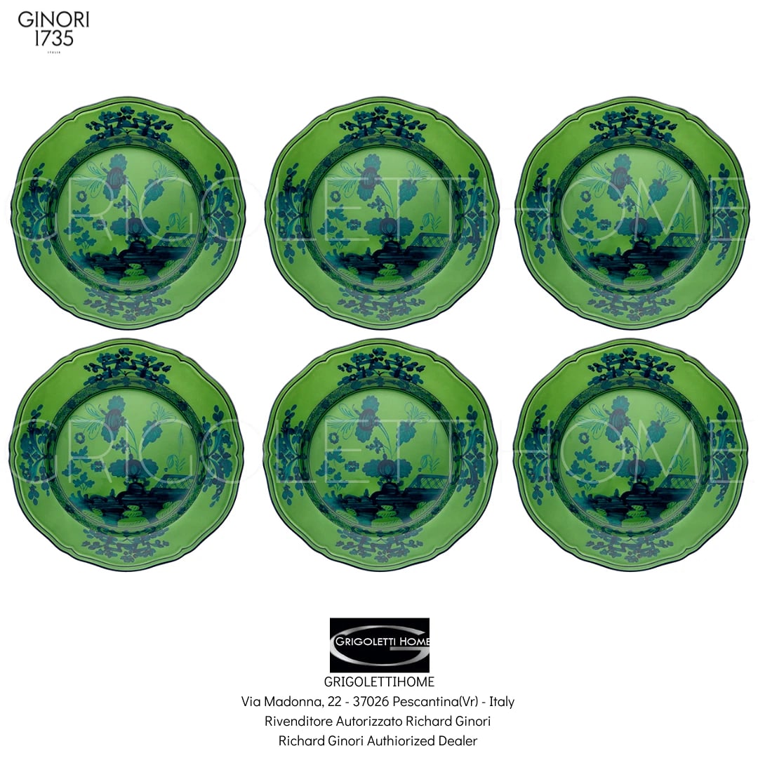 Richard Ginori Oriente Italiano Malachite Set Of 8 Dinner Plates 10.43 In: Condition: New: A brand-new, unused, unopened, undamaged item in its original packaging (where packaging is applicable). Packaging should be the same as what is found in a retail store, unless the ite