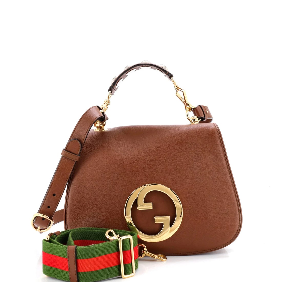 Gucci Web Blondie Shoulder Flap Bag Leather Medium (1 of 5)
