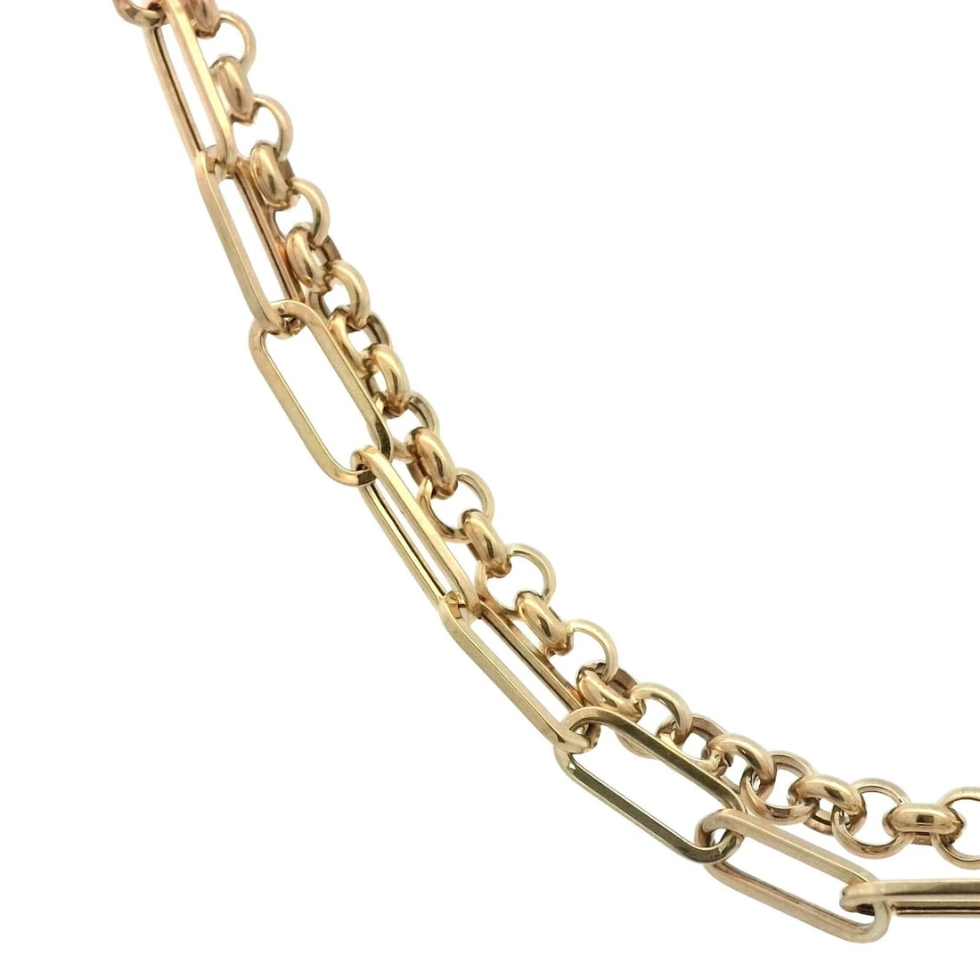 Layered Link Bracelet In 14K Yellow Gold (1 of 5)