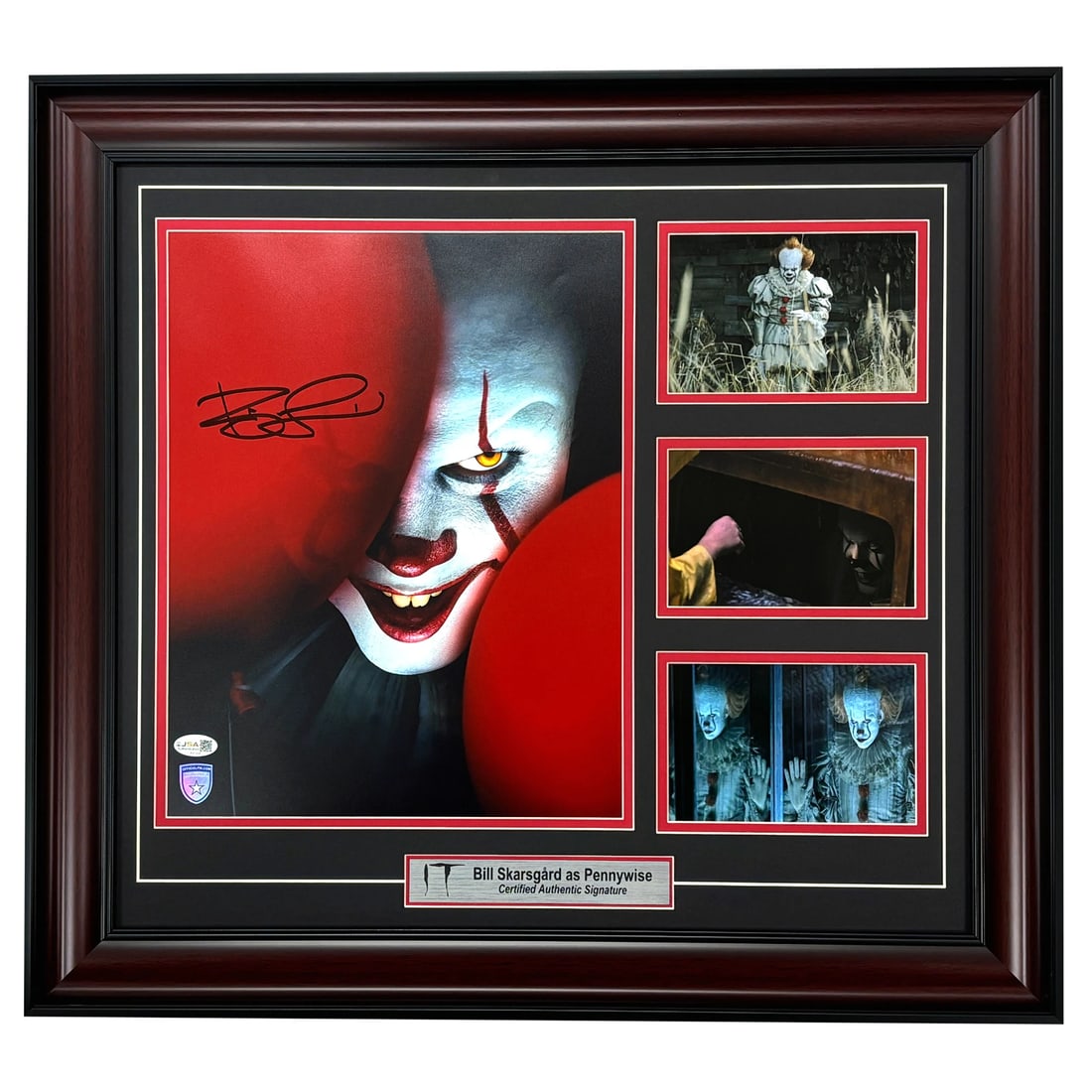 Bill Skarsgard Autographed Pennywise IT Movie 11x14 Photo Framed JSA COA Signed (1 of 8)
