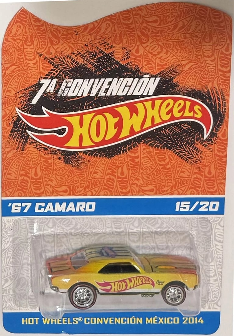 Yellow '67 CHEVY CAMARO Hot Wheels 2014 Mexico Convention 15/20 (1 of 3)