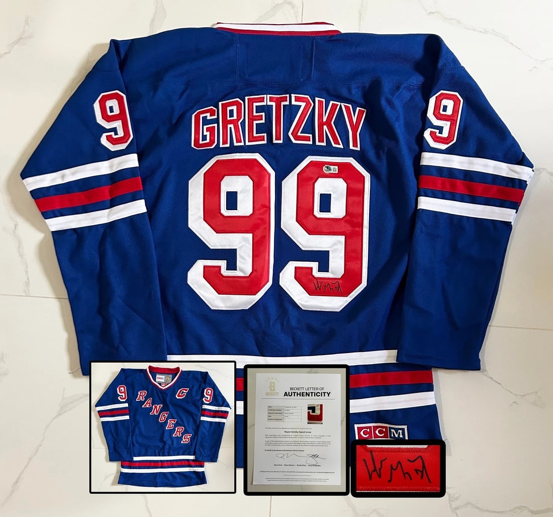 Wayne Gretzky Signed Jersey New York Rangers Beckett BAS 1 COA (1 of 1)