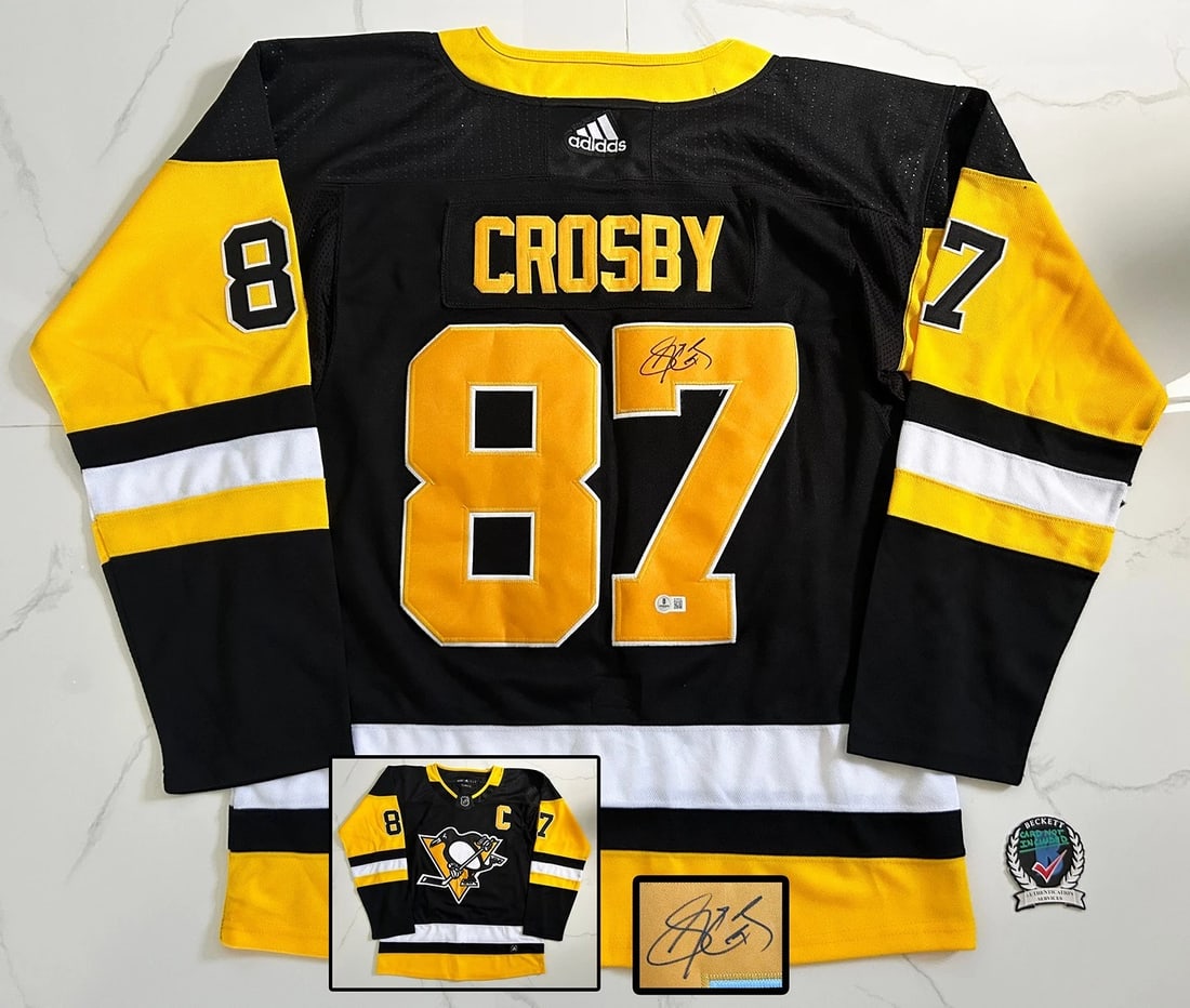 Sidney Crosby Signed Jersey Pittsburgh Penguins Beckett BAS COA (1 of 1)