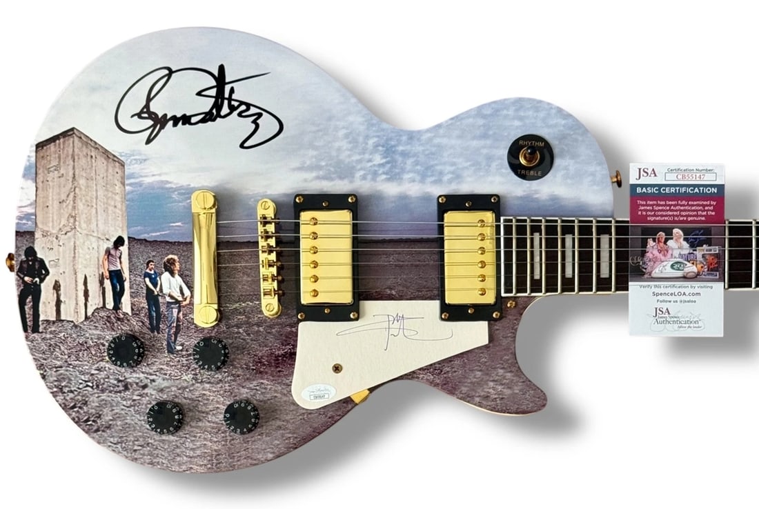 The Who Signed Guitar Custom Graphics JSA COA Roger Daltrey Pete Townshend (1 of 5)