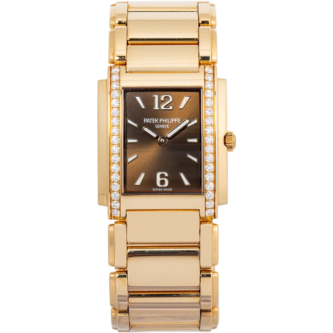 Patek Philippe Twenty~4 4910/1201R-001 Rose 2021 Complete Quartz Brown Dial 25mm: Patek Philippe Twenty~4 4910/1201R-001 Rose 2021 Complete Quartz Brown Dial 25mm