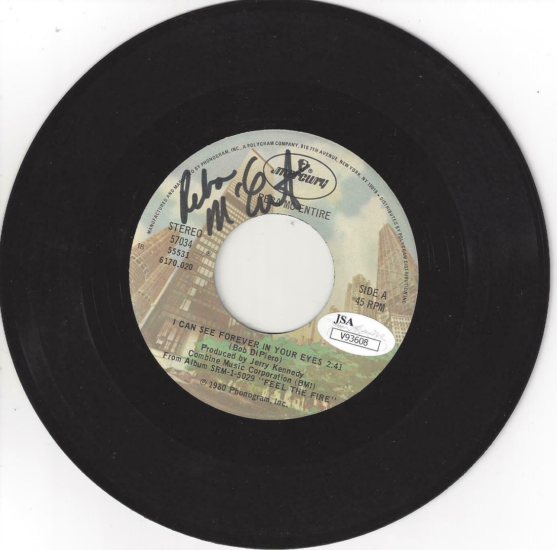 REBA MCENTIRE Signed Autograph Full Signature 45 Record JSA COA Country (1 of 1)