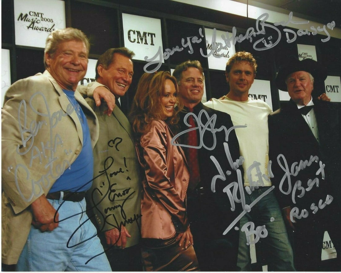 DUKES OF HAZZARD Signed Autograph 8x10 Photo BACH SCHNEIDER WOPAT BEST +2 JSA (1 of 2)