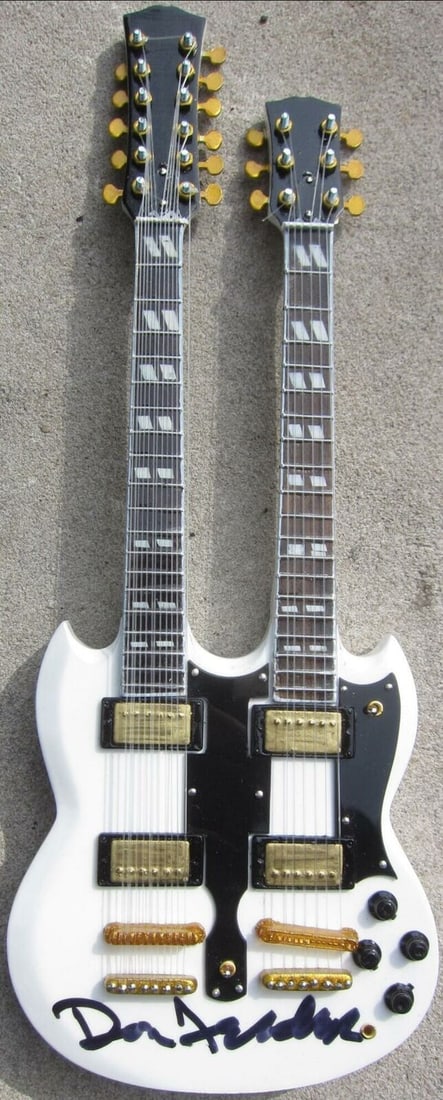 Don Felder Eagles signed Axe Heaven Mini Guitar PSA/DNA auto (1 of 1)