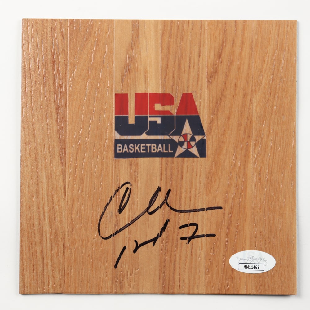 Charles Barkley Signed USA Basketball 6x6 Floor Piece (JSA COA) (1 of 1)