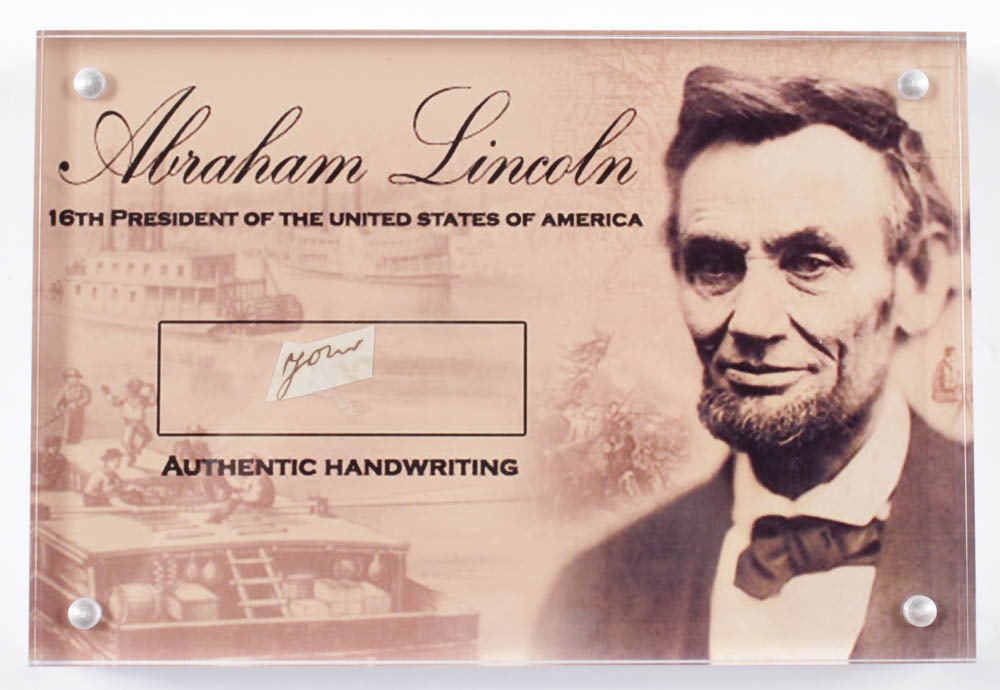 Abraham Lincoln 4x6 Custom Encapsulated Hand-Written Word (JSA LOA) (1 of 2)