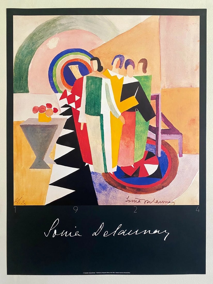 SONIA DELAUNAY RARE 1986 FINE ART LITHOGRAPH PRINT JACQUES DAMASE FRENCH POSTER: Condition: Used,Features: RARE OUT OF PRINT,Width (Inches): 23 1/2",Listed By: Dealer or Reseller,Subject: Famous Paintings/Painters,Size: Medium (up to 36in.),Height (Inches): 31 1/2",Date of Creatio