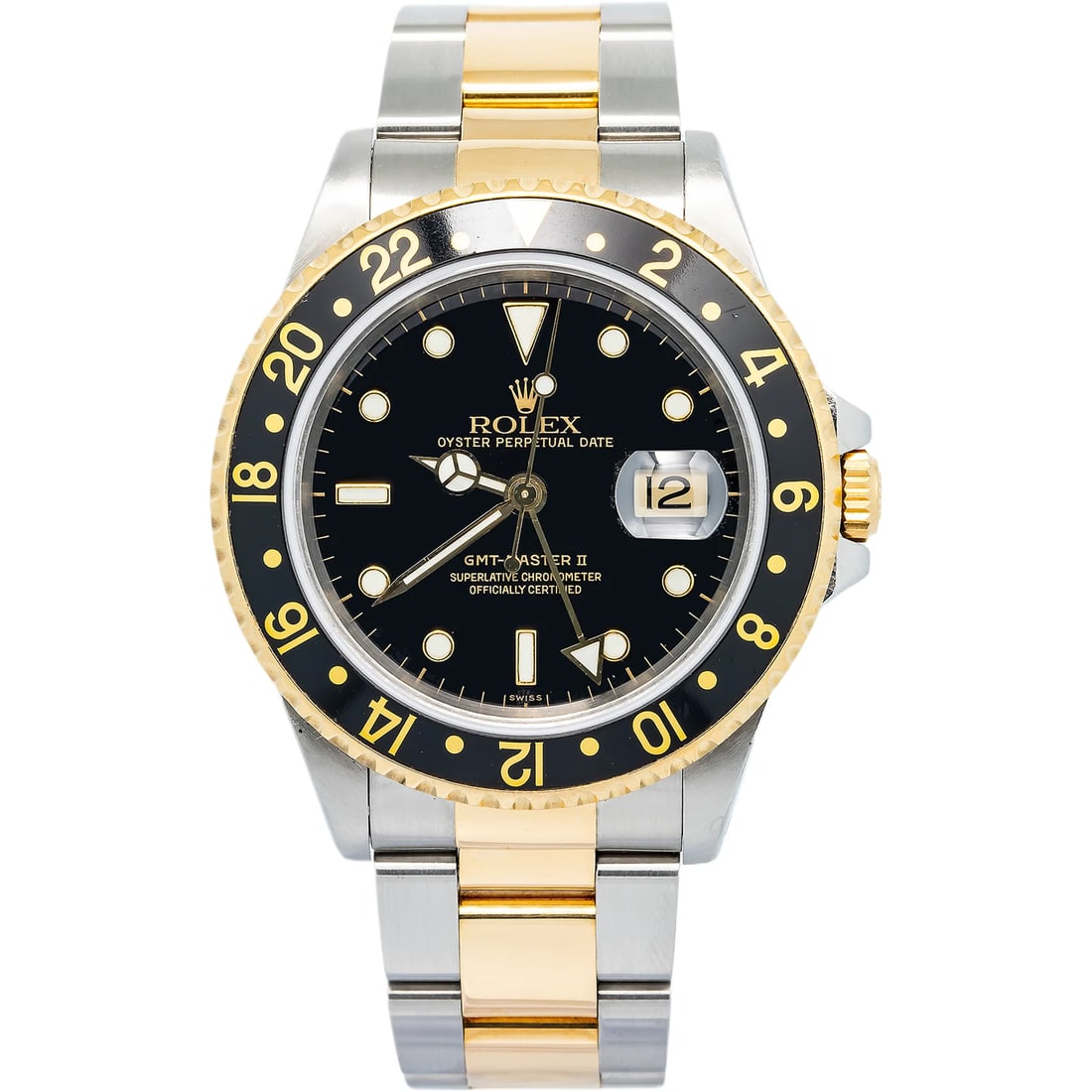 Rolex GMT-Master II 16713 18k YG Two Tone Gold Buckle Watch Black Dial 40mm (1 of 6)