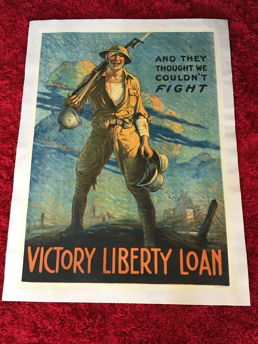 WWI Orig. Poster- And They Thought We Couldn't Fight -Victory Liberty Loan LINED (1 of 9)