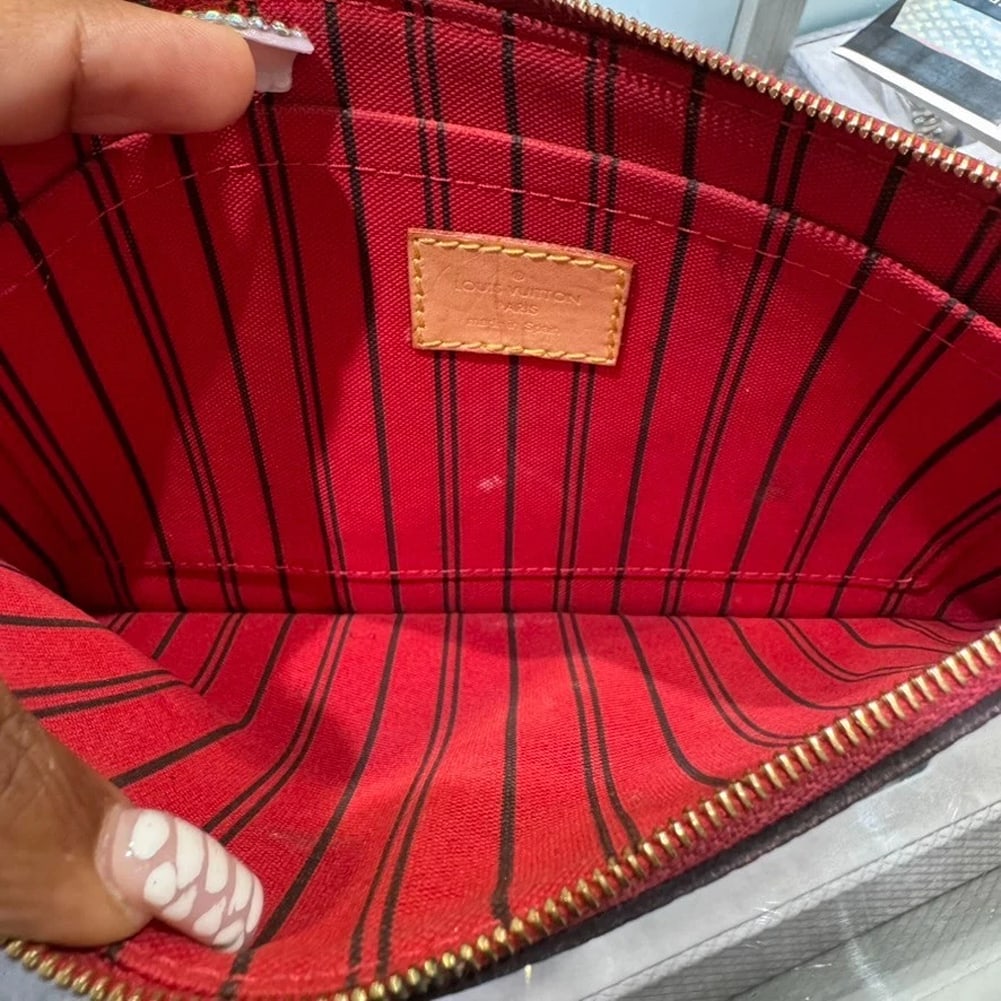 Louis Vuitton Monogram Wristlet with Cherry Interior - 10