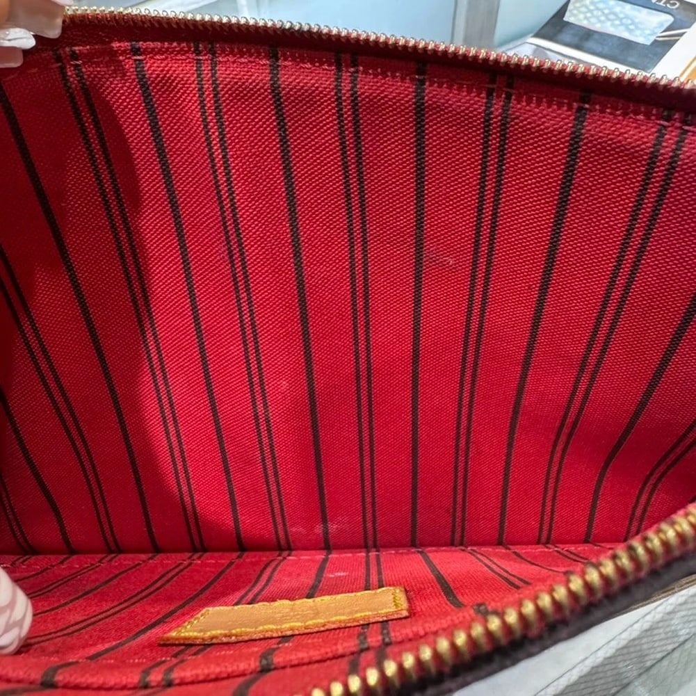 Louis Vuitton Monogram Wristlet with Cherry Interior - 12