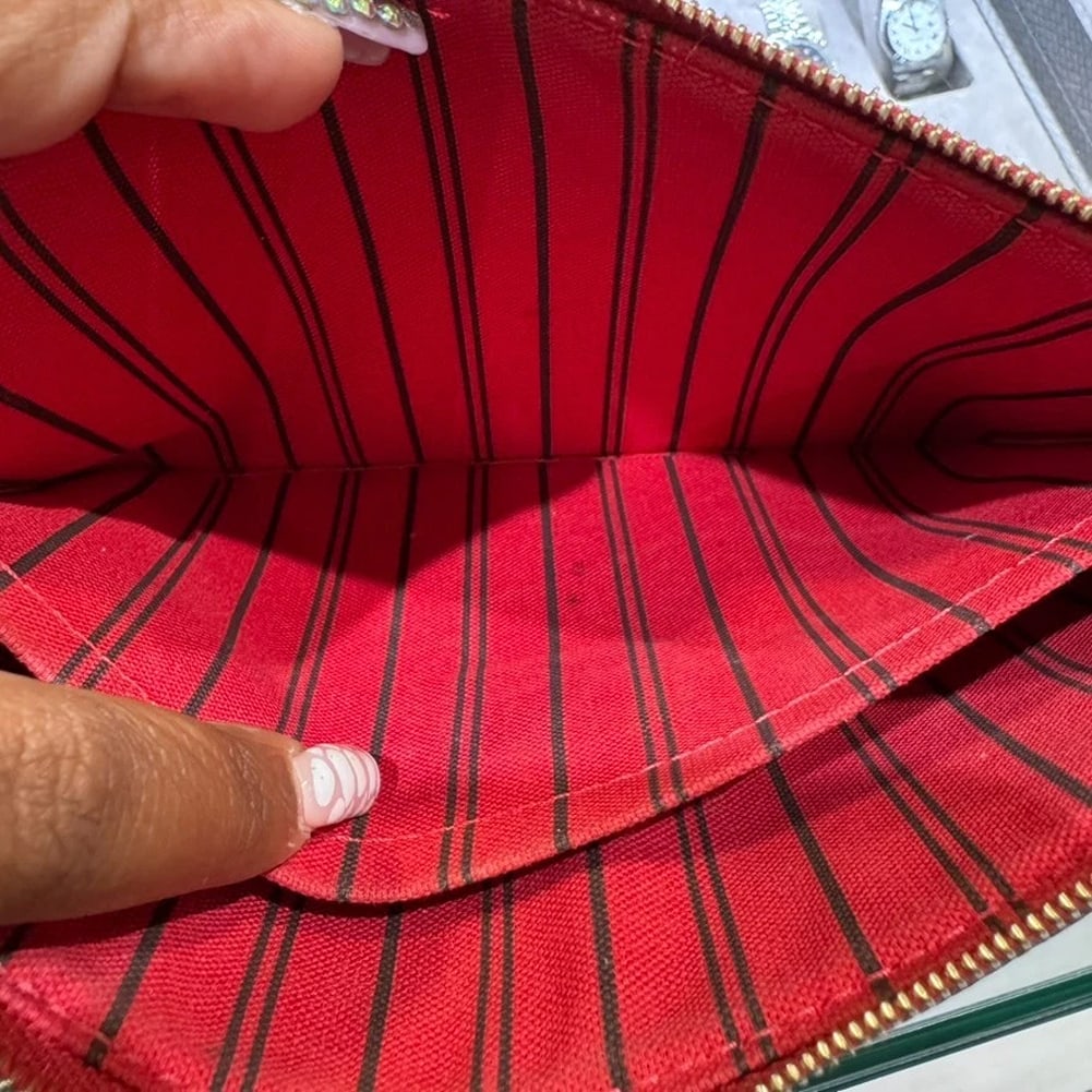 Louis Vuitton Monogram Wristlet with Cherry Interior - 13