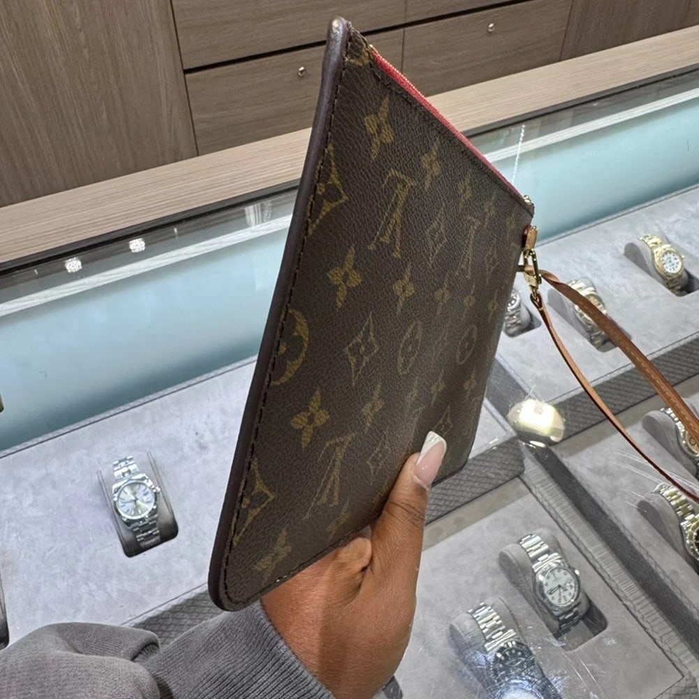 Louis Vuitton Monogram Wristlet with Cherry Interior - 3