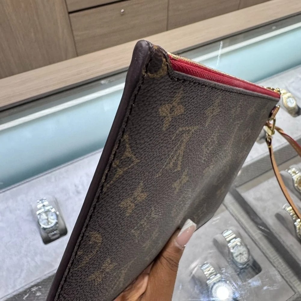 Louis Vuitton Monogram Wristlet with Cherry Interior - 4
